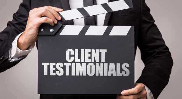 Page of our video testimonials